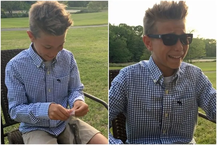 色盲男孩戴上神祕眼鏡，重見色彩原貌淚喊「不想拿下來了！」(圖片引自連結內容) 