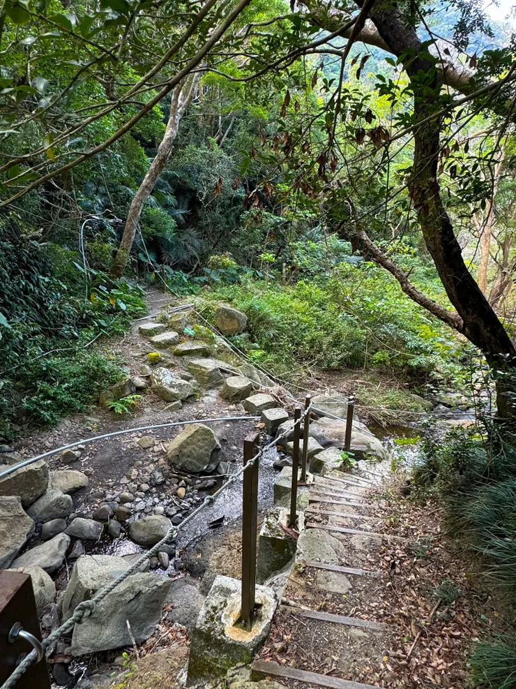 下切溪谷過溪後接上岔路