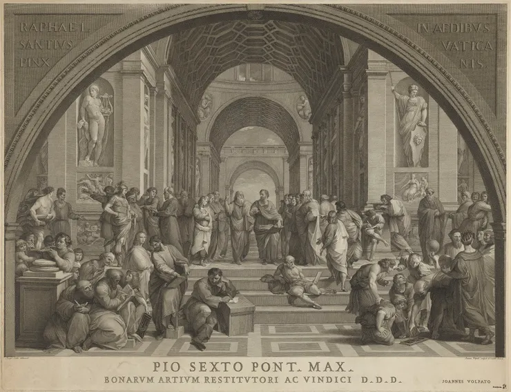 GIOVANNI VOLPATO (1733-1803) The School of Athens c.1775-85 Engraving | 63.4 x 83.0 cm (sheet of paper)