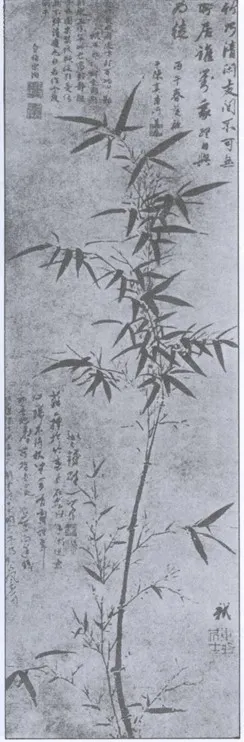 圖二:蘇軾〈墨竹圖〉