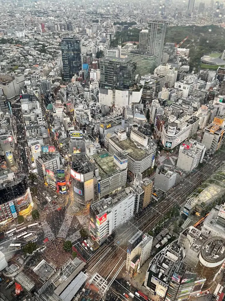 左下角就是日本著名景觀「澀谷十字路口」,不管是在日本電影、日劇還是動畫當中,都常看到這個地標呢!