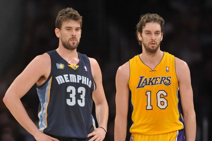 Marc Gasol(左)與哥哥Pau Gasol(右)的合照