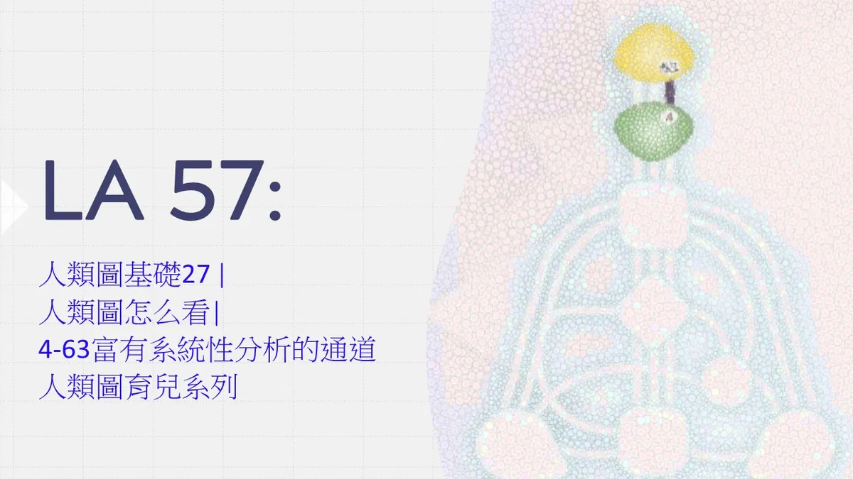 LA 57:人類圖基礎27 |人類圖怎么看| 4-63富有系統性分析的通道|人類圖