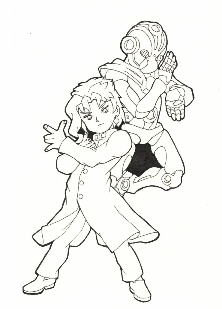 JOJO 花京院典明 線稿