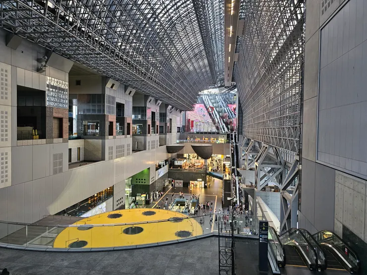 在上方俯瞰人來人往的車站