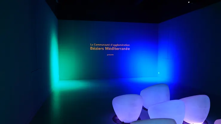 運河邊的旅客服務中心的沉浸式劇院放映運河發展史影片，非常值得一看！