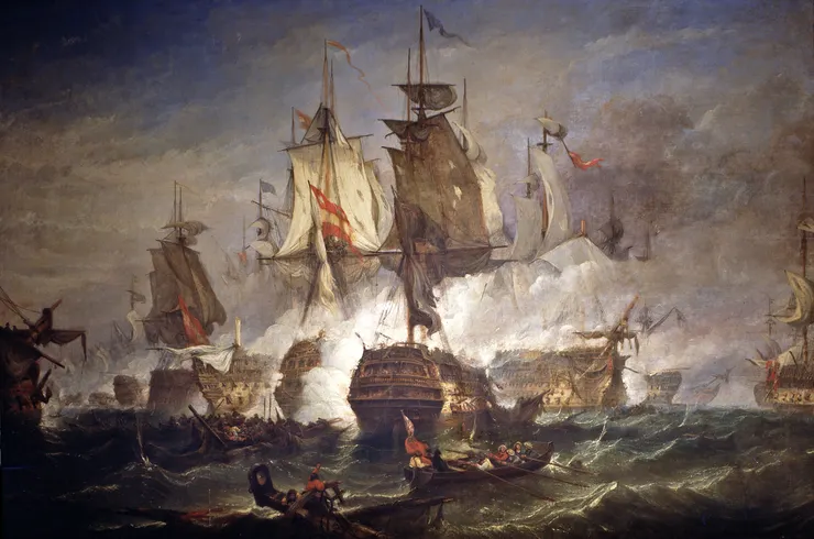 聖文森角海戰，1797年，威廉·阿道夫·內爾繪製