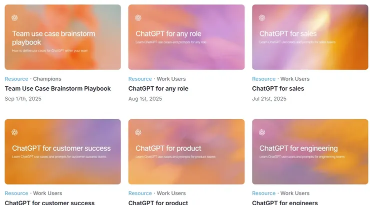Opne AI 官方推出的 Prompt 建議範本 Source: OpenAI