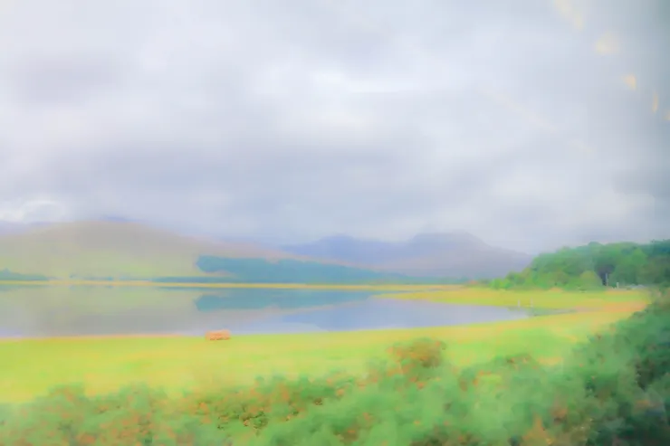蘇格蘭高地鐵路窗外的景色一景
