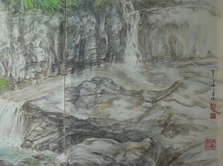 〈欣蓁涓流〉局部-石階