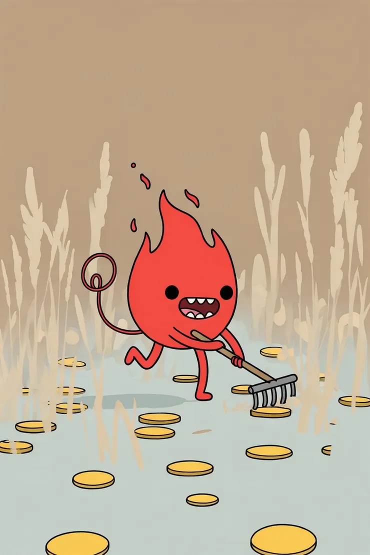 燒掉雜草變成金幣！