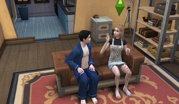 很久才見一次的親兄妹~ 聊天~