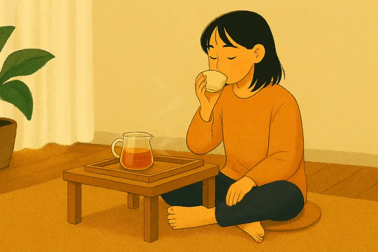 作者在趕交課業後，終於能鬆一口氣。（插圖由Copilot協助創作）