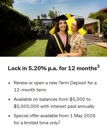 Lock in 5.20% p.a. for 12 months3