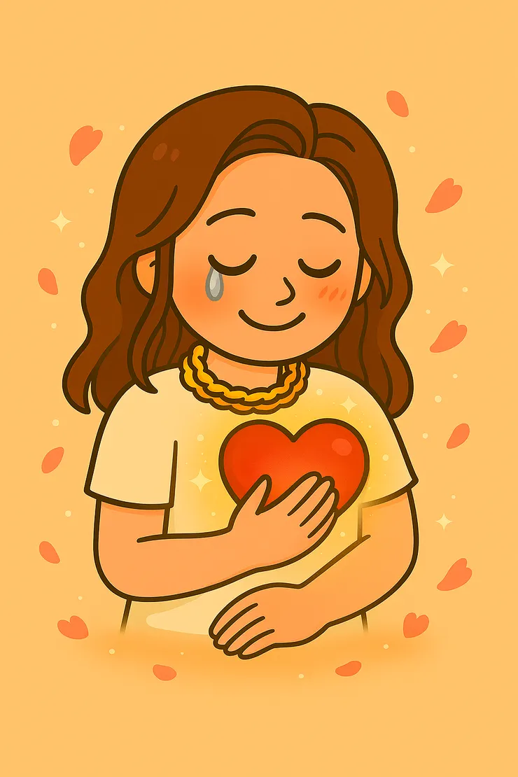 也還好那時的我有一字一字記下那些瞬間， 不管是帶著淚水，還是傻氣的笑聲。 看似每步都很小很慢，卻都是當時的我在恐懼裡用力努力往前。 現在終於能好好抱著自己的小紅心，輕輕說一聲： 嘿～雖然不能當個水噹噹有氣質的美女， 但…還是忍不住稱讚自己… 卻是個自然又真實的可愛姑娘。 妳真的很棒，也很可愛啦！ 差點要吐槽自己…其實是老姑娘啦 🤣🤣🤣