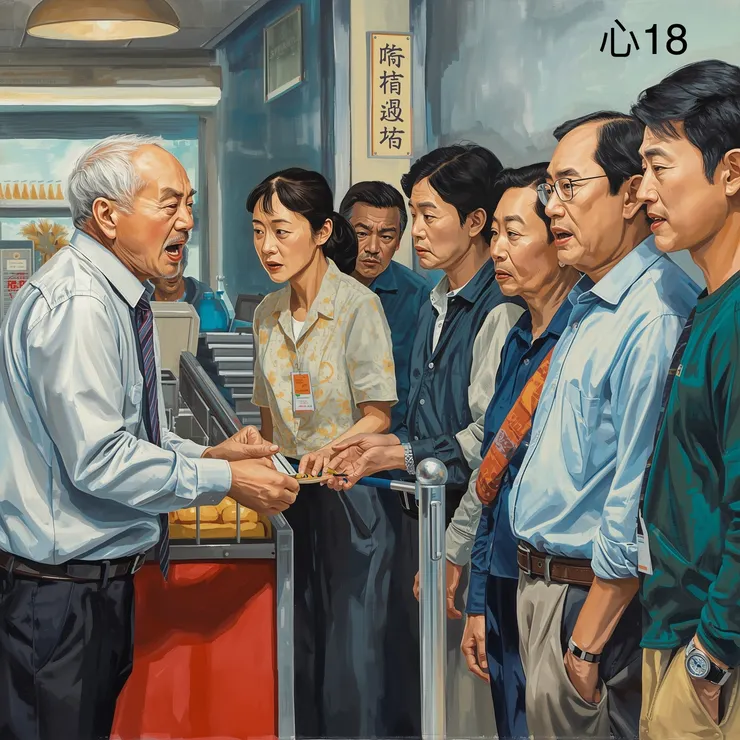 老兄……排個隊很難嗎？！