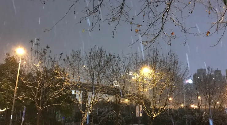 某年冬天下班回家時遇到的大雪前夕 taken by rouge