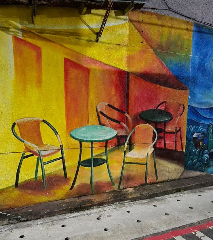 梵谷的露天咖啡座：放飯嘍！欸！貓勒？