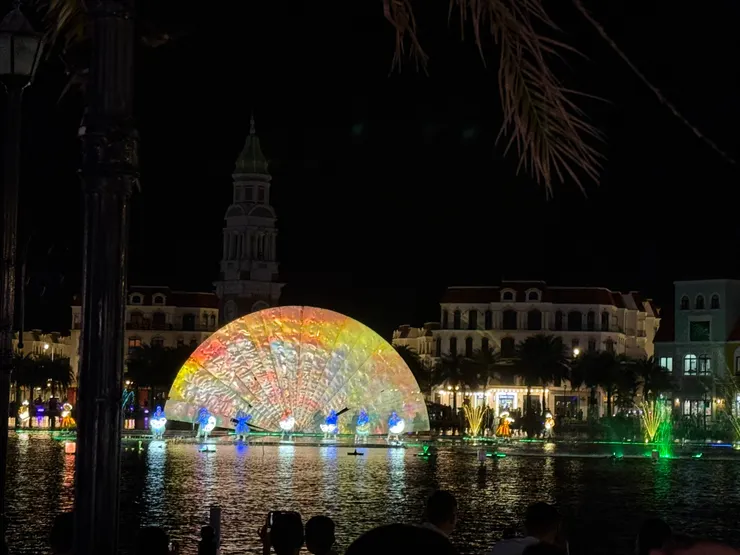 富國大世界晚上的免費水舞秀