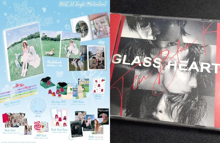 【左】i-dle 雨琦(YUQI) -《Motivation》2025.09.16 發行【右】TENBLANK - 《Glass Heart》2025.08.01 發行