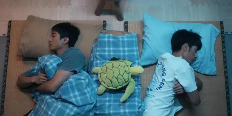 持續較勁，最後轉海龜那一下，真的好好笑