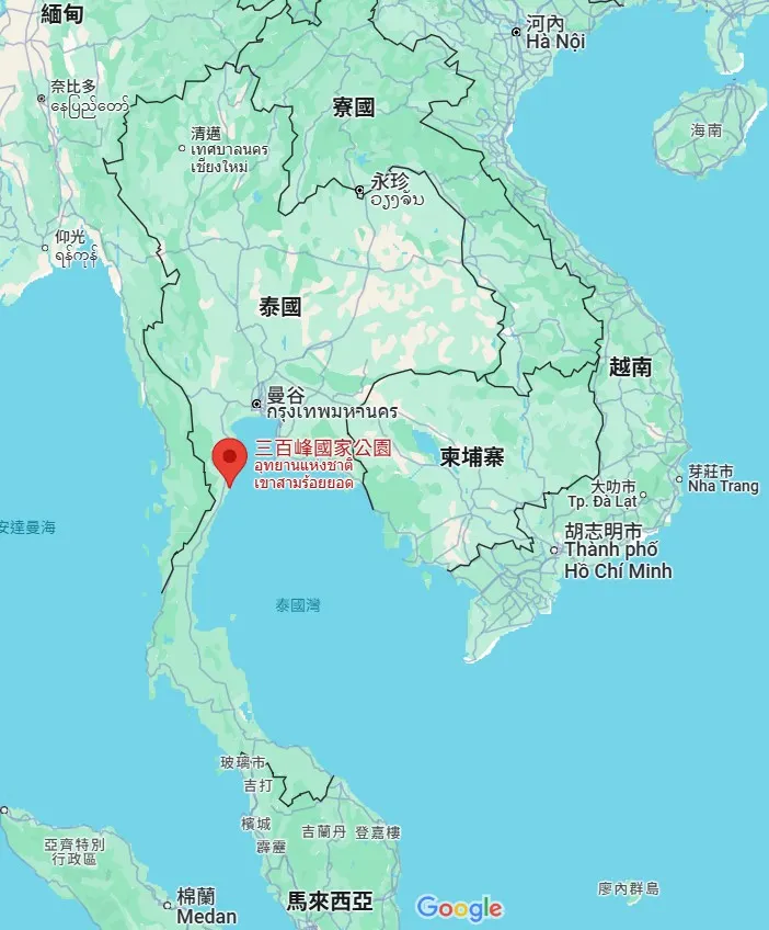 泰國三百峰地圖