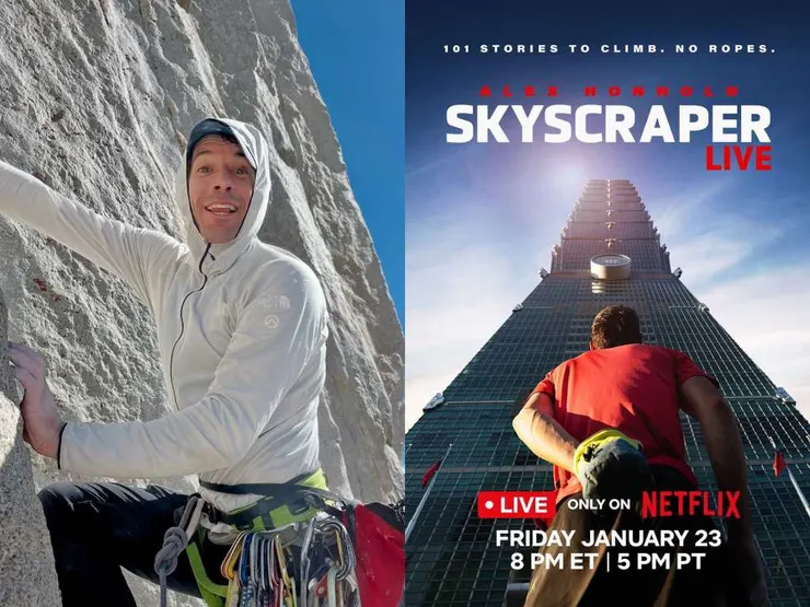 美國極限攀岩家霍諾德挑戰2小時內攀登台北101，並透過 Netflix 進行全球實況轉播。（圖 / Alex Honnold FB）