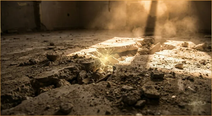 這畫面很醜陋、很刺鼻，就像我們極力想逃避的焦慮與不確定感。但 ACT 的「接納」歷程提醒我們：別急著把裂縫用水泥封起來，試著與不舒服共存，因為那往往是光——你真正重視的價值與渴望——照進來的地方。