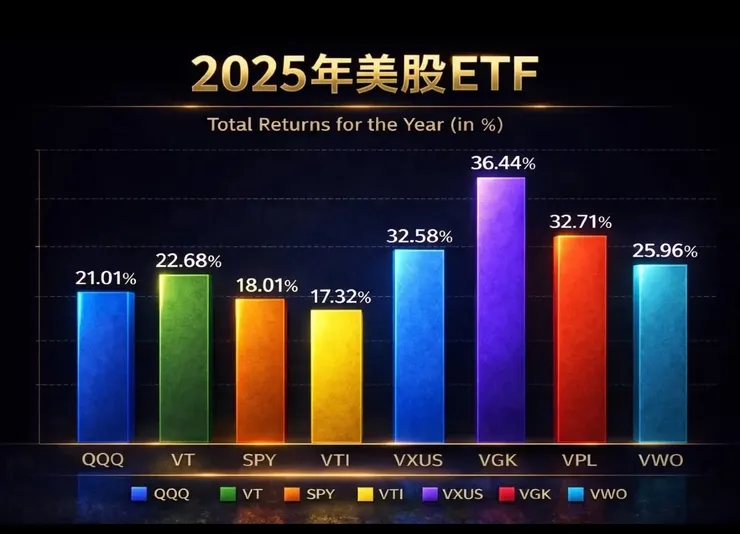 2025美股ETF，圖源擷取自清流君YT