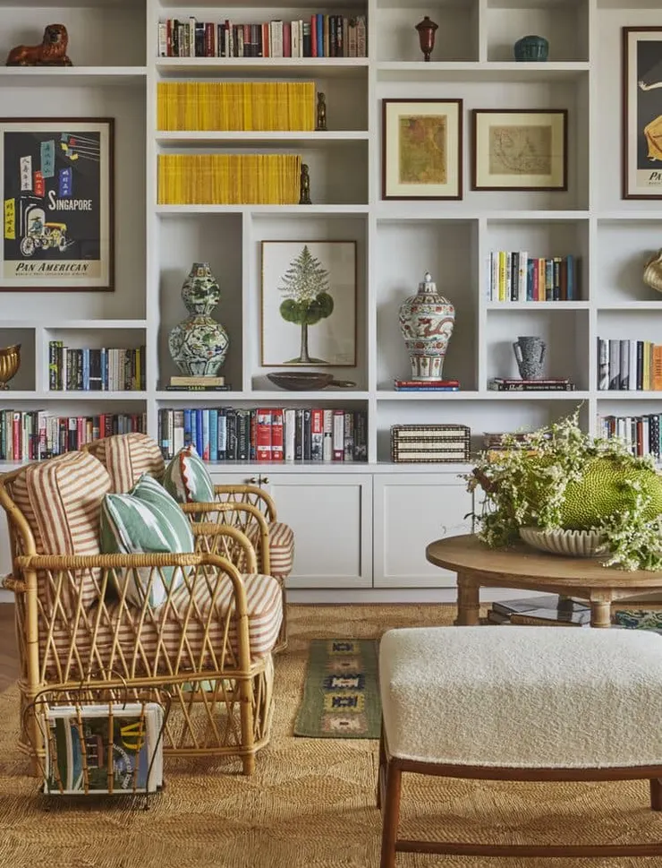 喜歡這樣有藤椅的客廳