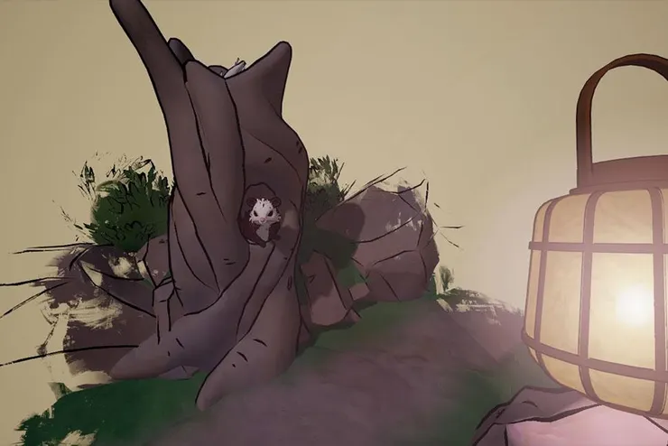 大赤鼯鼠移動姿態與活動場域錯誤明顯。（圖片來源：https://www.labiennale.org/en/cinema/2024/venice-immersive/guardians-jade-mountain）