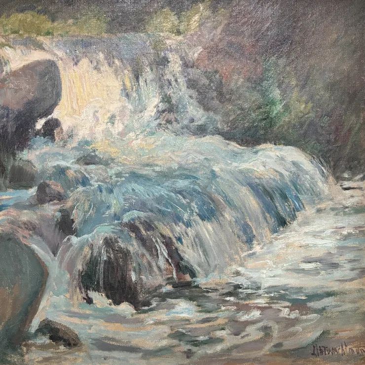 <瀑布> 約翰·亨利·塔胥曼  攝於《印象派—從莫內到美國：光、跨越海洋》展覽 富邦美術館 