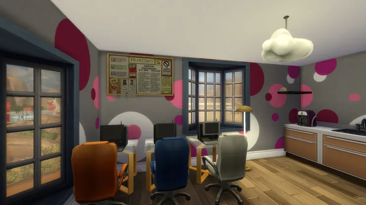 雖然這裏不是書房，但兼作書房也很不錯，可以一邊吃吃喝喝，一邊做事。