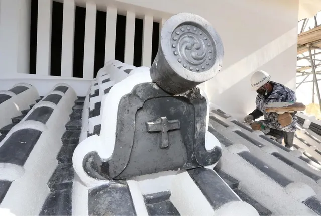 十字紋の鬼瓦/資料來源：https://www.kobe-np.co.jp/news/himeji/202101/p1_0014038605.shtml