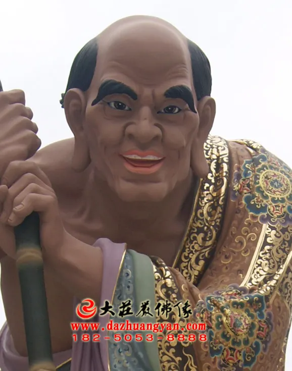 伐阇羅弗多羅尊者塑像局部特寫