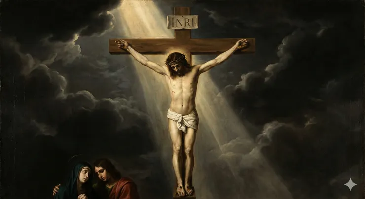 耶穌在各各他山被舉起釘上十字架