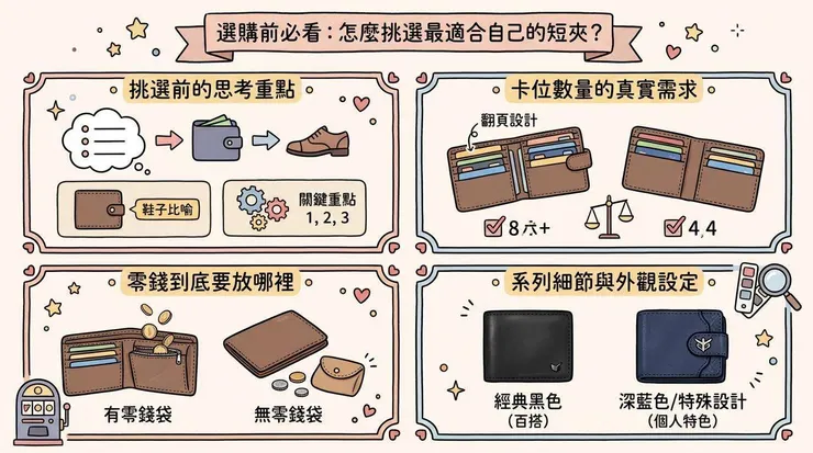 選購前必看：怎麼挑選最適合自己的短夾？