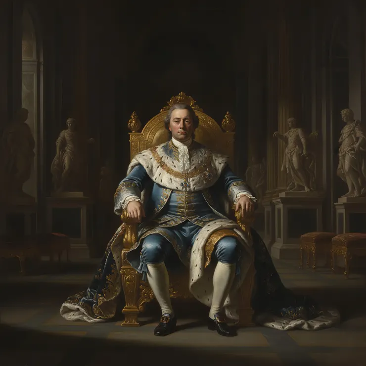 示意圖：路易15-晚年(來源：AI生成圖)