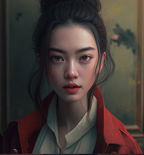 這張紅拂女是請Midjourney畫的。不過現在沒有免費版了，哭哭