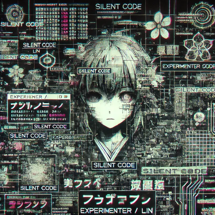 電腦螢幕充斥混亂符號與破碎文字，像被數位腐蝕吞噬。