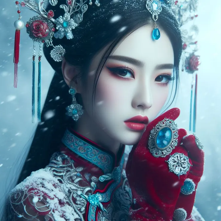 BingAI生成的冷艷美人2