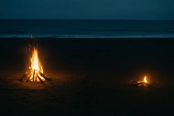 〈兩種火〉不必等量，願能照。