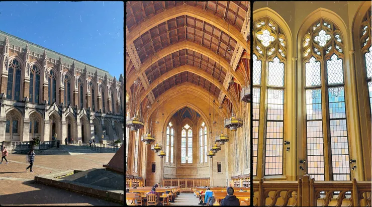 Suzzallo Library外觀｜２Ｆ閱覽室｜彩繪玻璃窗