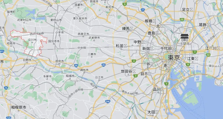 立川市離東京市中心有一段距離