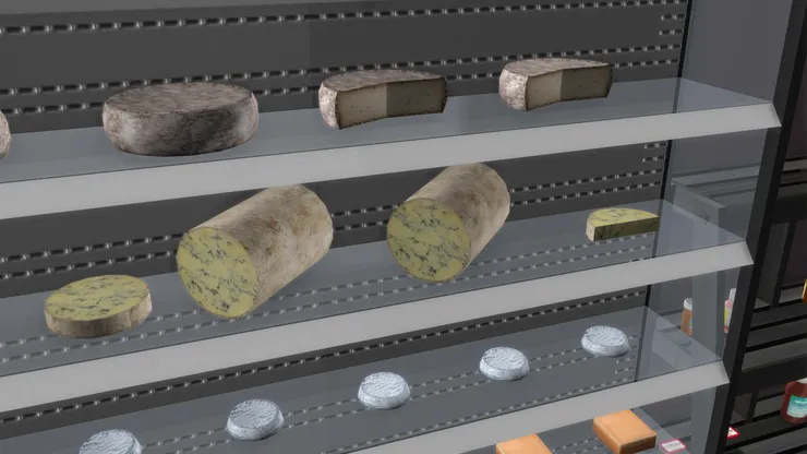 連很貴的藍紋芝士也有。平民超市也有不平民的一面。