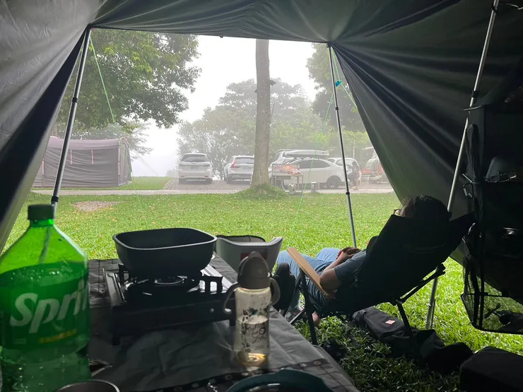 草皮區白天其實很吵鬧