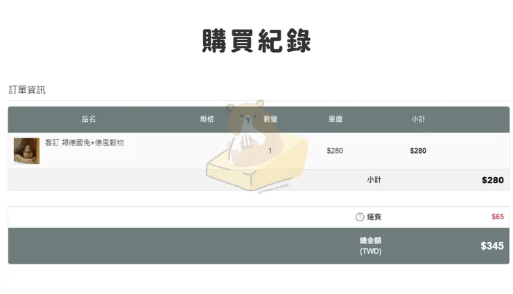 「咩醬王國」產品皆由官方賣場下單訂購，本產品由「咩醬王國」私人群組喊單訂購。