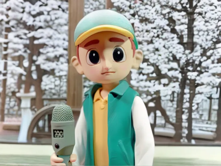 拿著麥克風發呆的 LaLa Chip 拉拉奇普