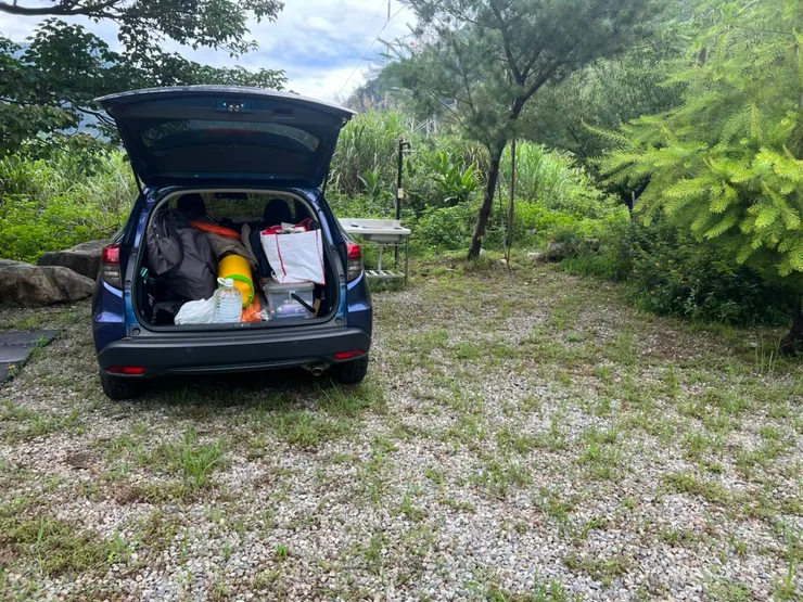 選好營位準備搭帳