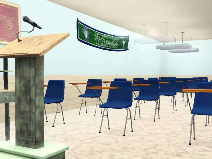 完全是大學課室的感覺。